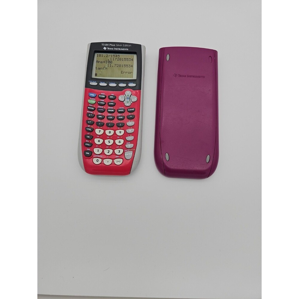 TEXAS INSTRUMENTS TI-84 PLUS Silver Edition pink FOR PARTS Works Screen Damage